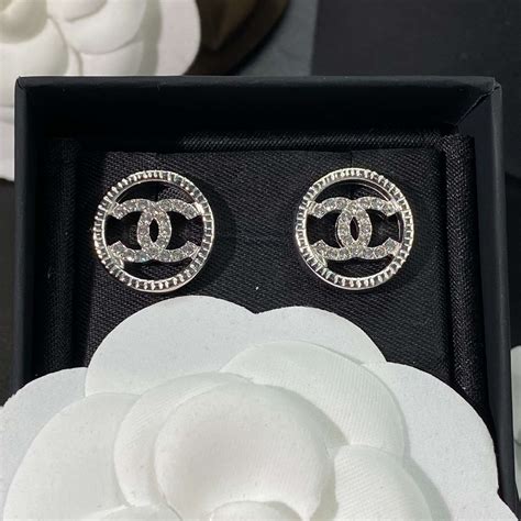 fake chanel double c stud earrings|Chanel double c earrings real.